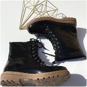 CL by Laundry  Black Combat Boots